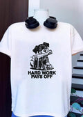 Hard Work Pays Off Dog With Gun And Money shirt