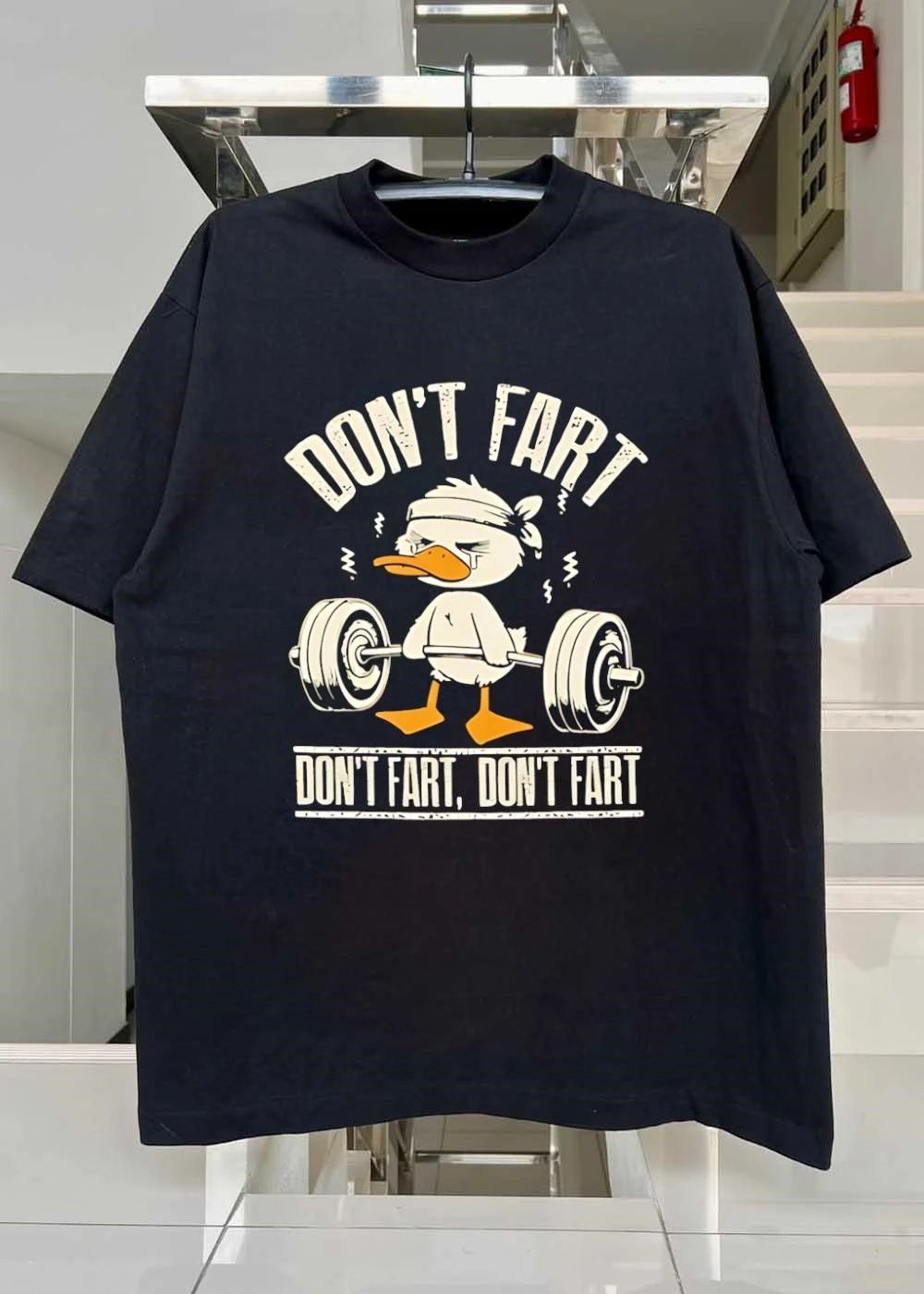 Don’t Fart Don’t Fart Duck Weightlifting Shirt