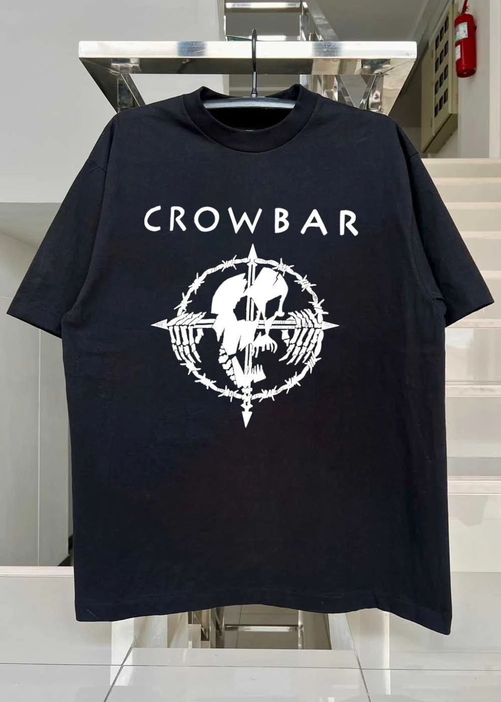 Crowbar Barbed Wire Skull Arrow shirt