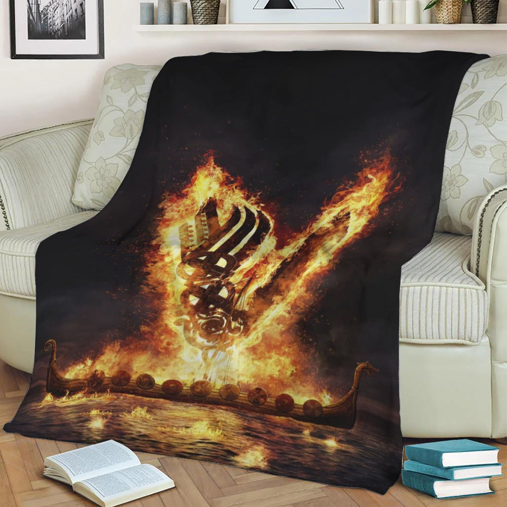 vikings Fleece Throw Blanket