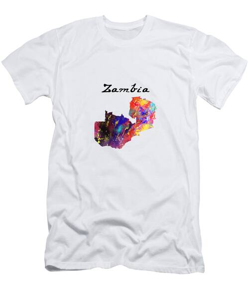 Zambia Quote Art Design Inspirational Motivationa T-Shirt